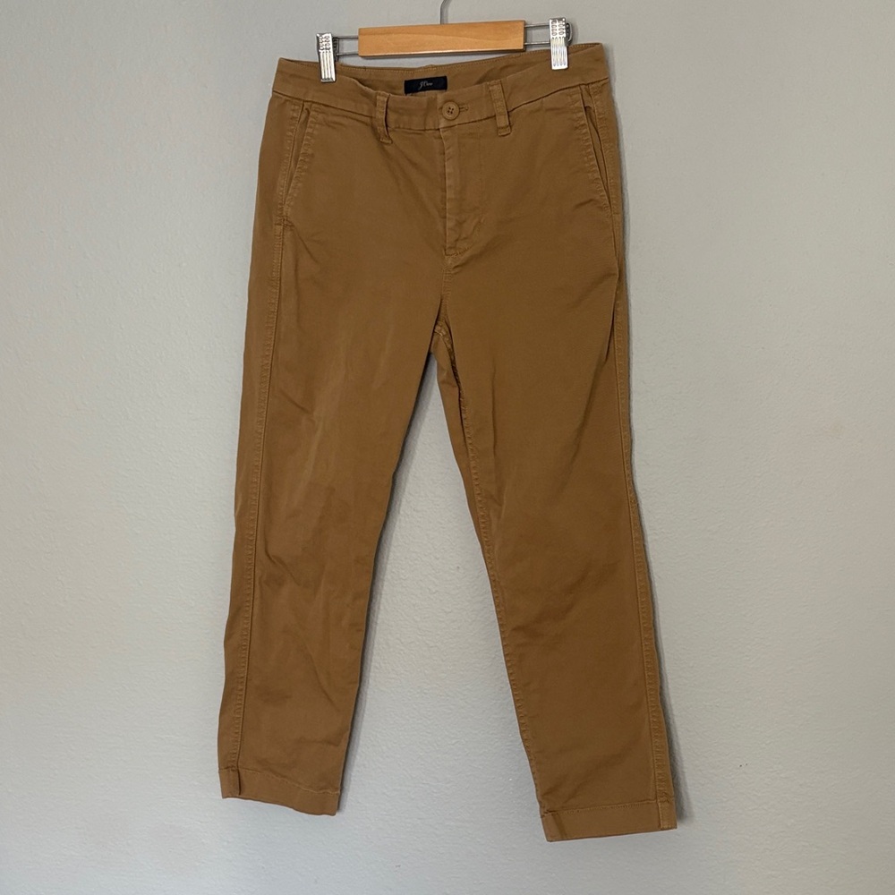 JCrew Perfect Petite Khakis in Tan